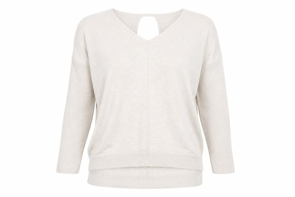 Marks & Spencer Womens Beige  Knit Pullover Jumper Size 8