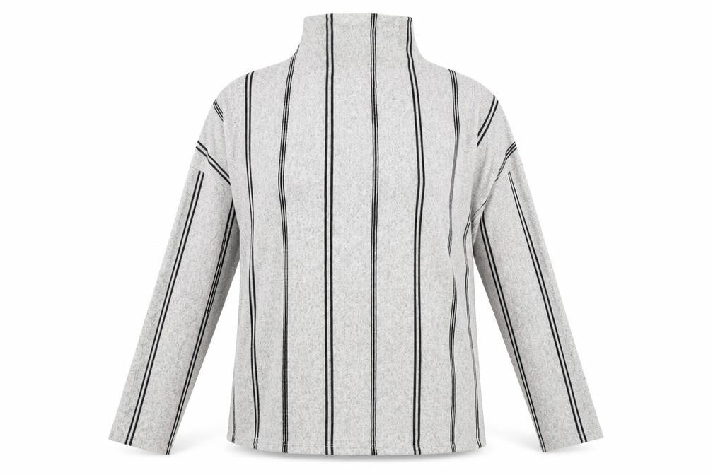 F&F Womens Grey Striped  Pullover Jumper Size 12