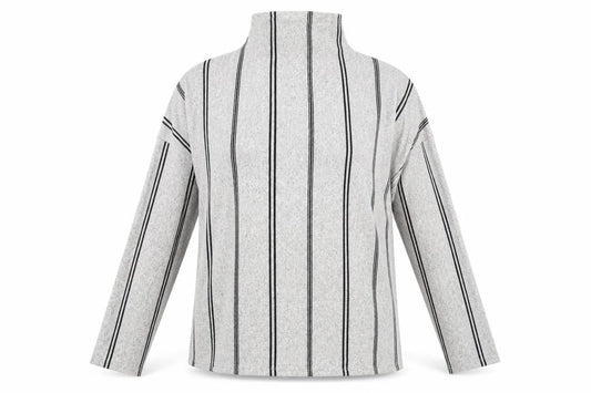 F&F Womens Grey Striped  Pullover Jumper Size 12