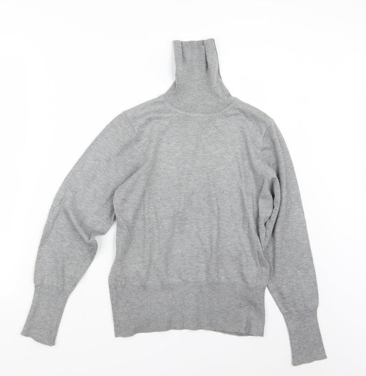 Mia Moda Womens Grey  Knit Pullover Jumper Size S
