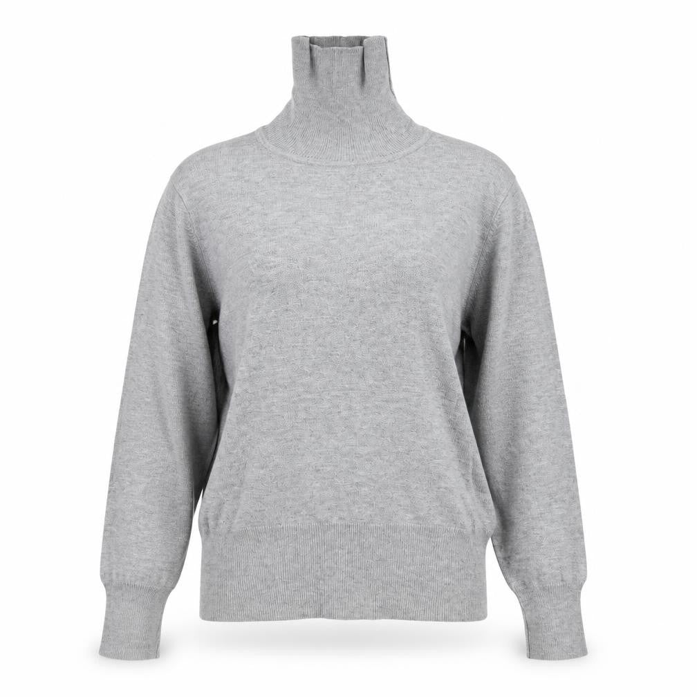 Mia Moda Womens Grey  Knit Pullover Jumper Size S