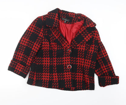 SF Collection  Womens Red Geometric  Jacket  Size 16
