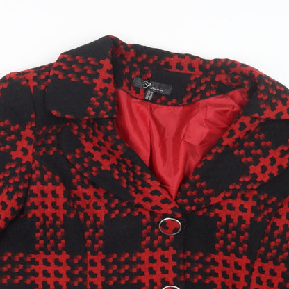 SF Collection  Womens Red Geometric  Jacket  Size 16