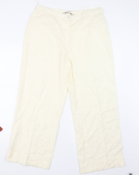Joanna Hope Womens Ivory   Trousers  Size 14 L26 in