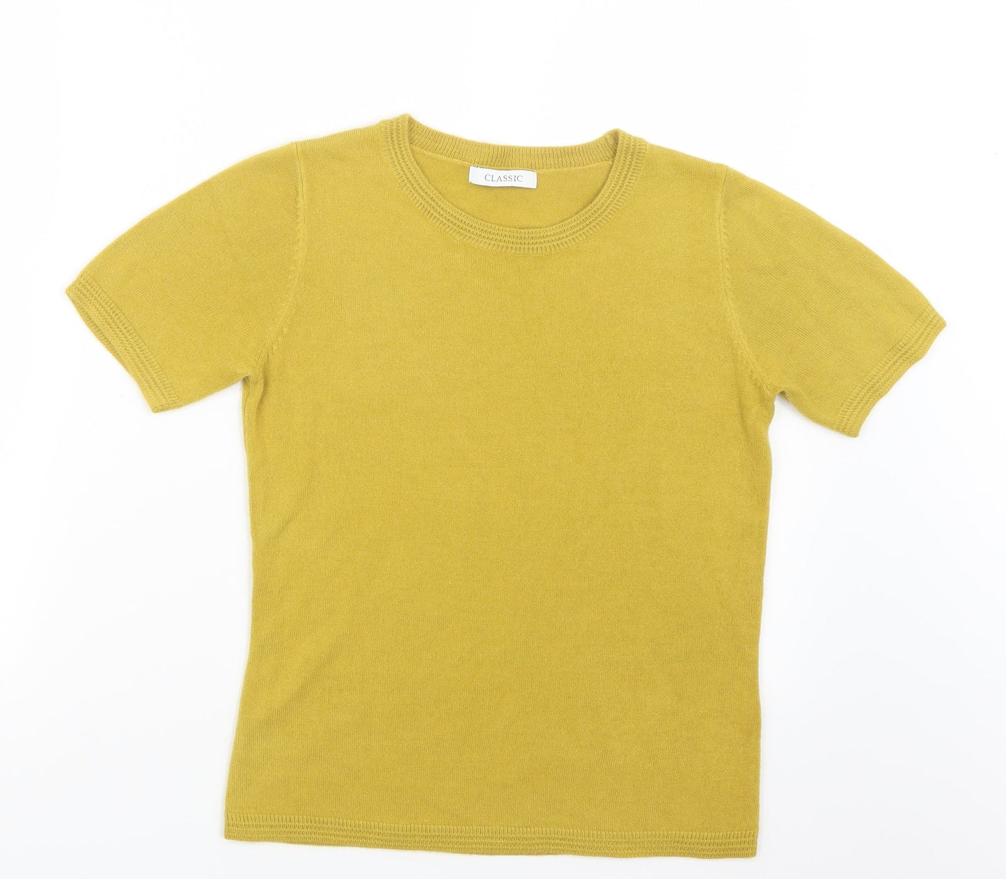 Marks and Spencer Womens Yellow  Knit Pullover Jumper Size 6