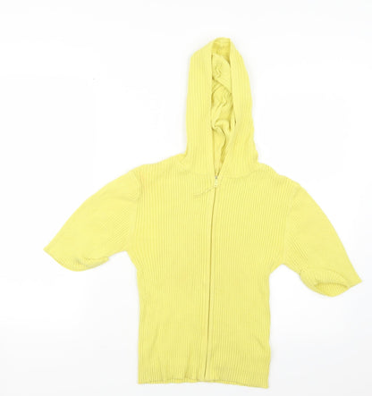 Additional front view of Atmosphere women’s yellow basic t-shirt, size UK 12