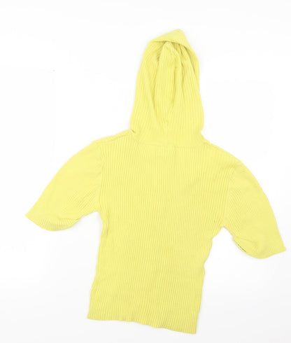 Back view of Atmosphere women’s yellow basic t-shirt, size UK 12