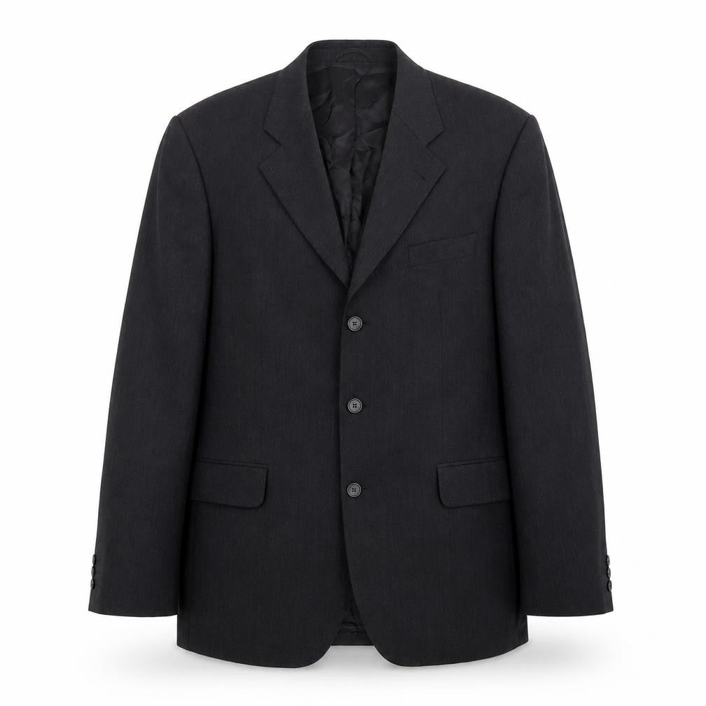 Tessuto Mens Black   Jacket Suit Jacket Size 40