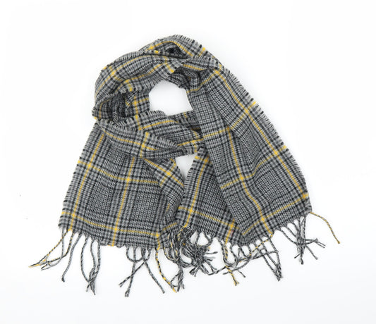 Preworn Unisex Grey Plaid   Scarf
