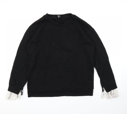 Preloved FOREVER 21 Womens Black   Pullover Jumper Size S - Front