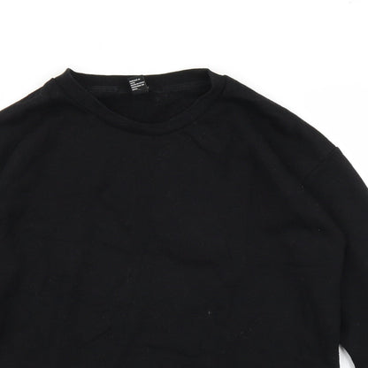 Preloved FOREVER 21 Womens Black   Pullover Jumper Size S - Detail
