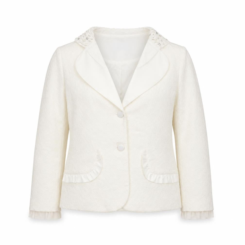 HEINE Womens Ivory Floral  Cardigan Jumper Size 14