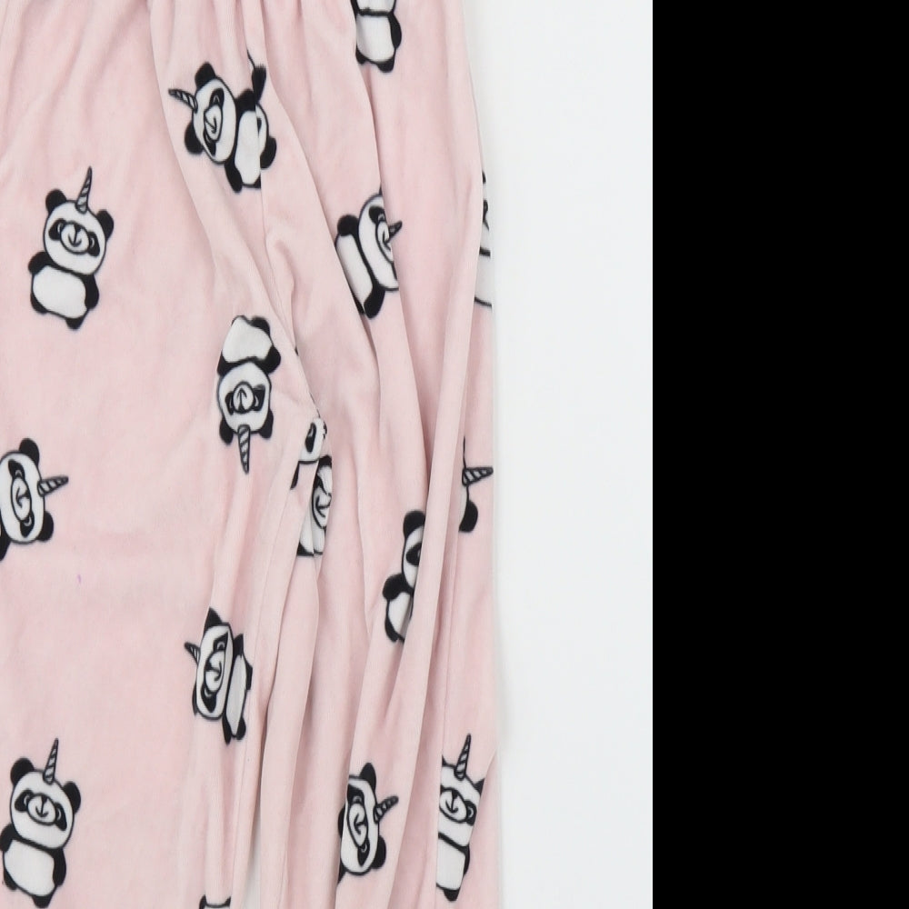 Peacocks Girls Pink Solid  Capri Pyjama Pants Size 5-6 Years  - Panda