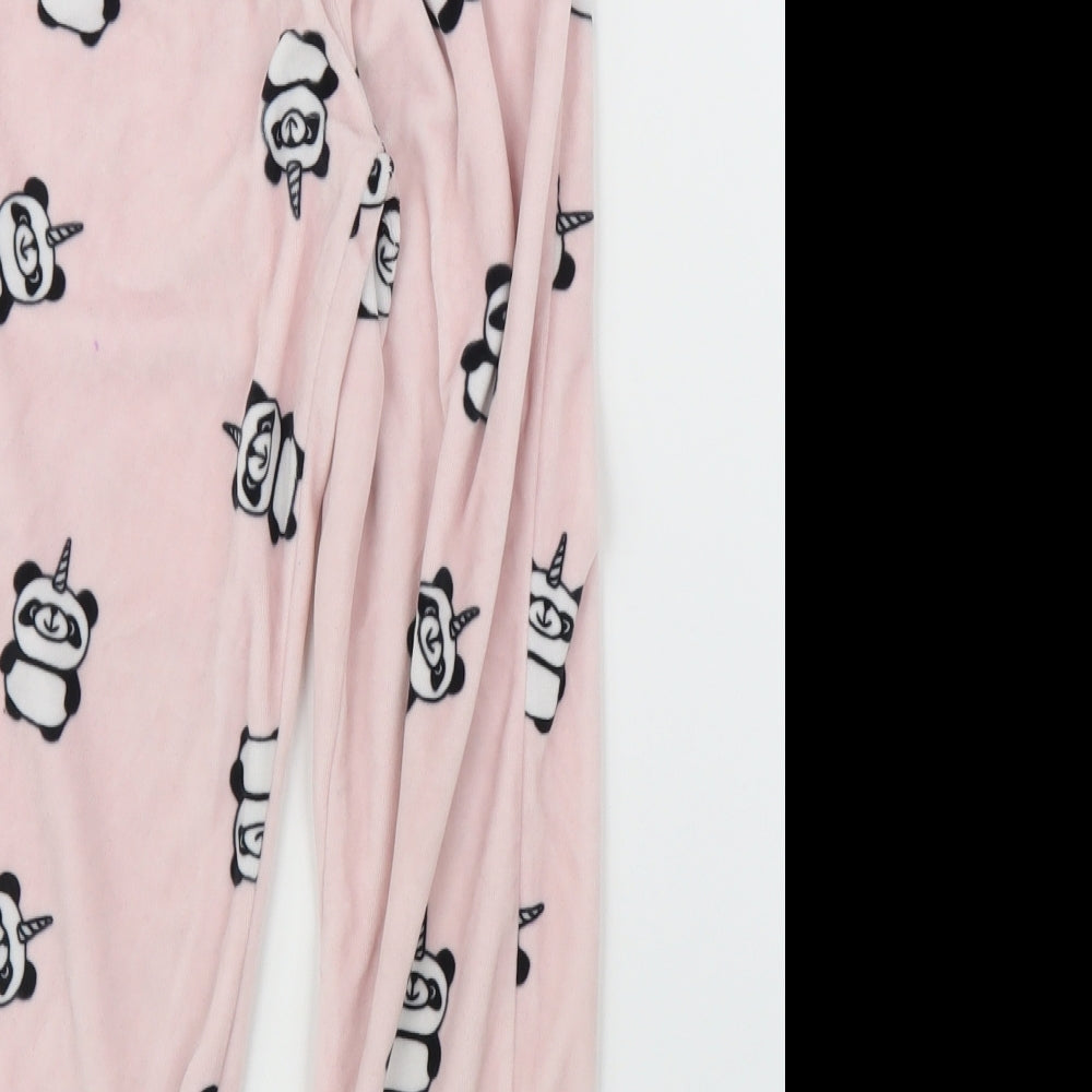 Peacocks Girls Pink Solid  Capri Pyjama Pants Size 5-6 Years  - Panda