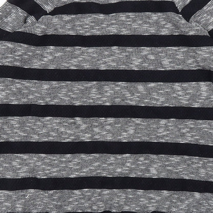 Dorothy Perkins Womens Grey Striped  Pullover Jumper Size 10