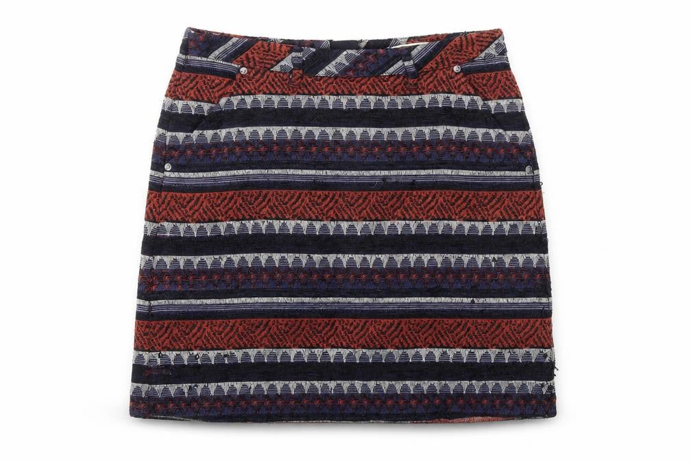 Marks & Spencer Womens Blue Argyle/Diamond  A-Line Skirt Size 8