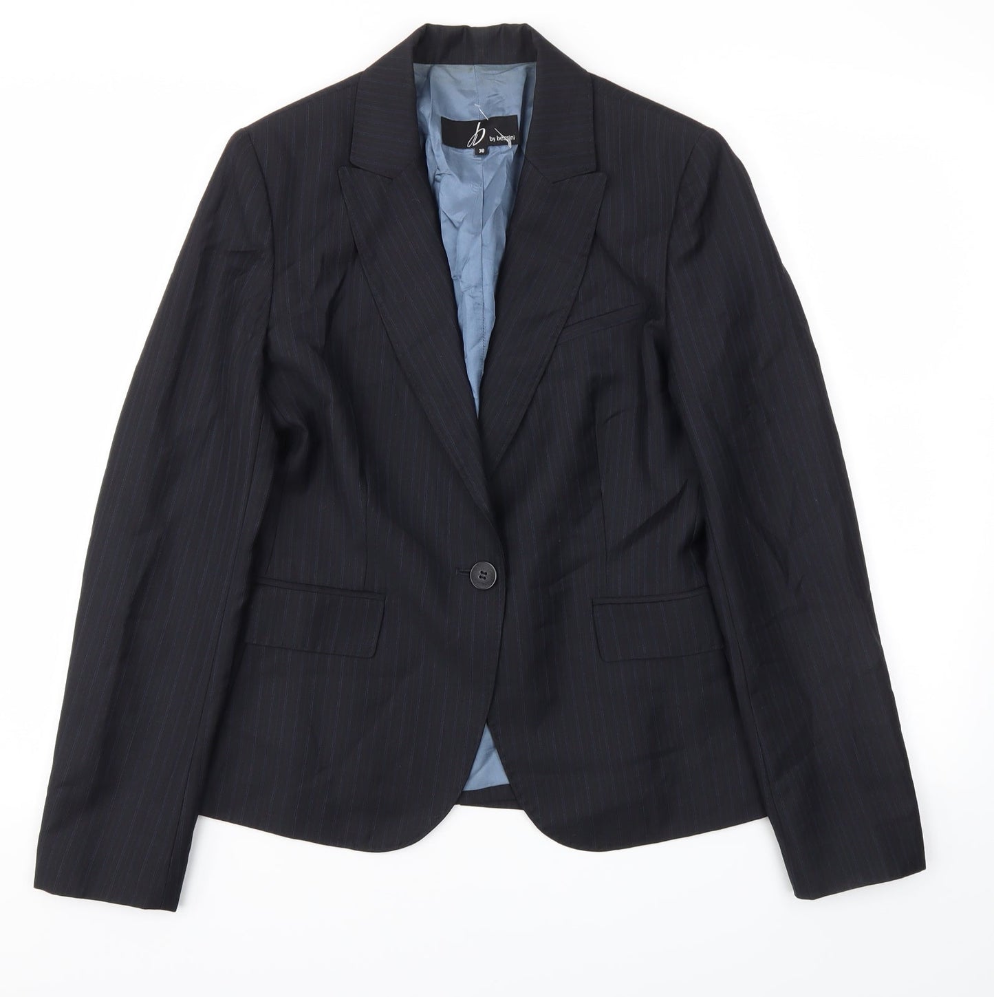 BESSINI Womens Black   Jacket Blazer Size 10