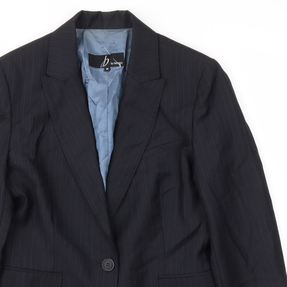 BESSINI Womens Black   Jacket Blazer Size 10