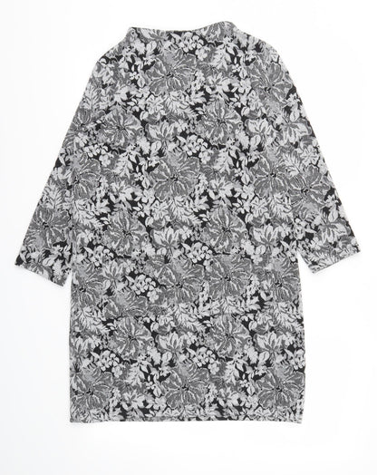 Tu Womens Grey Floral  A-Line  Size 10