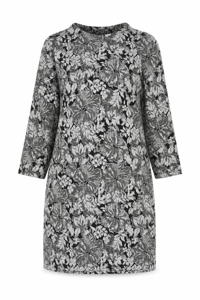 TU Womens Grey Floral  A-Line  Size 10