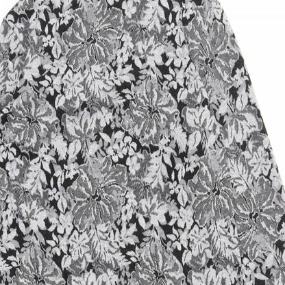 Tu Womens Grey Floral  A-Line  Size 10