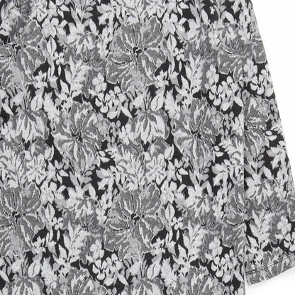 Tu Womens Grey Floral  A-Line  Size 10