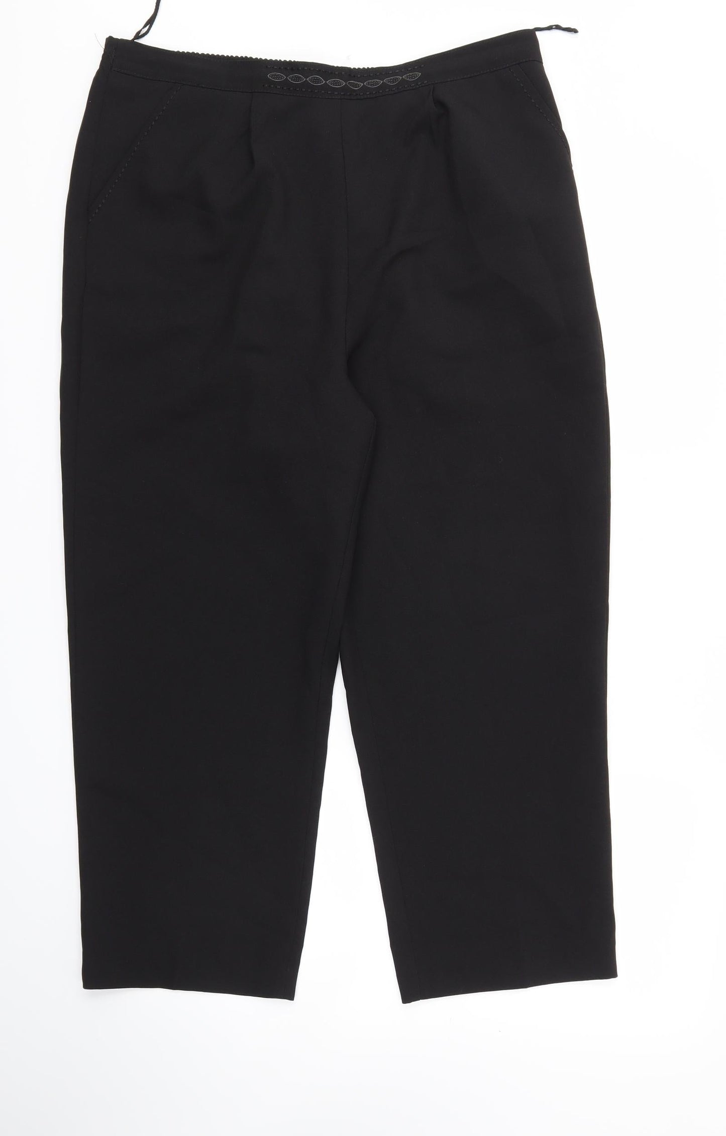 BM Womens Black   Trousers  Size 16 L23 in - Stretch waistband