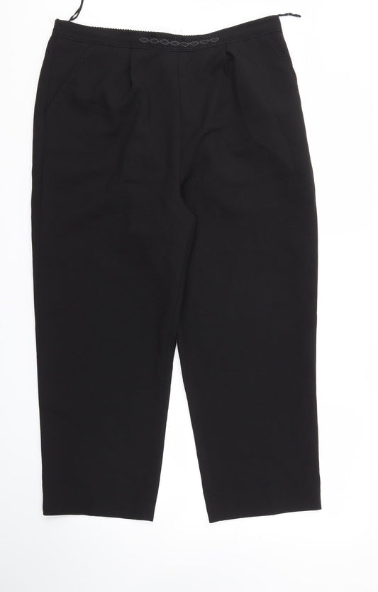 BM Womens Black   Trousers  Size 16 L23 in - Stretch waistband