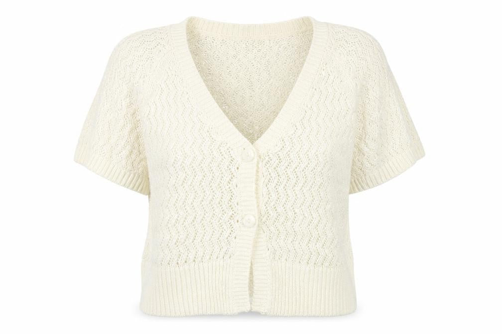Bonmarché Womens Ivory Cardigan Jumper Size L