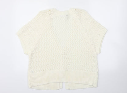 Bonmarché Womens Ivory Cardigan Jumper Size L