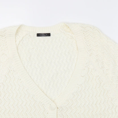 Bonmarché Womens Ivory Cardigan Jumper Size L