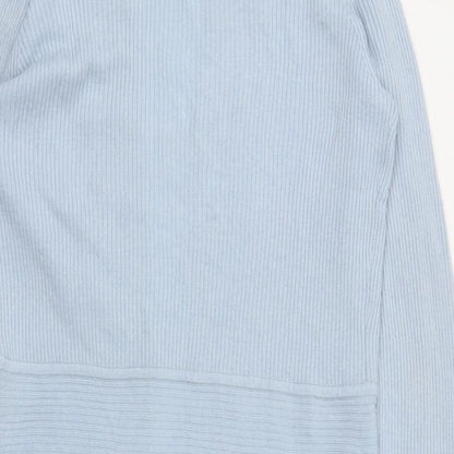 Preloved CC Womens Blue Houndstooth  Cardigan Jumper Size S - Label
