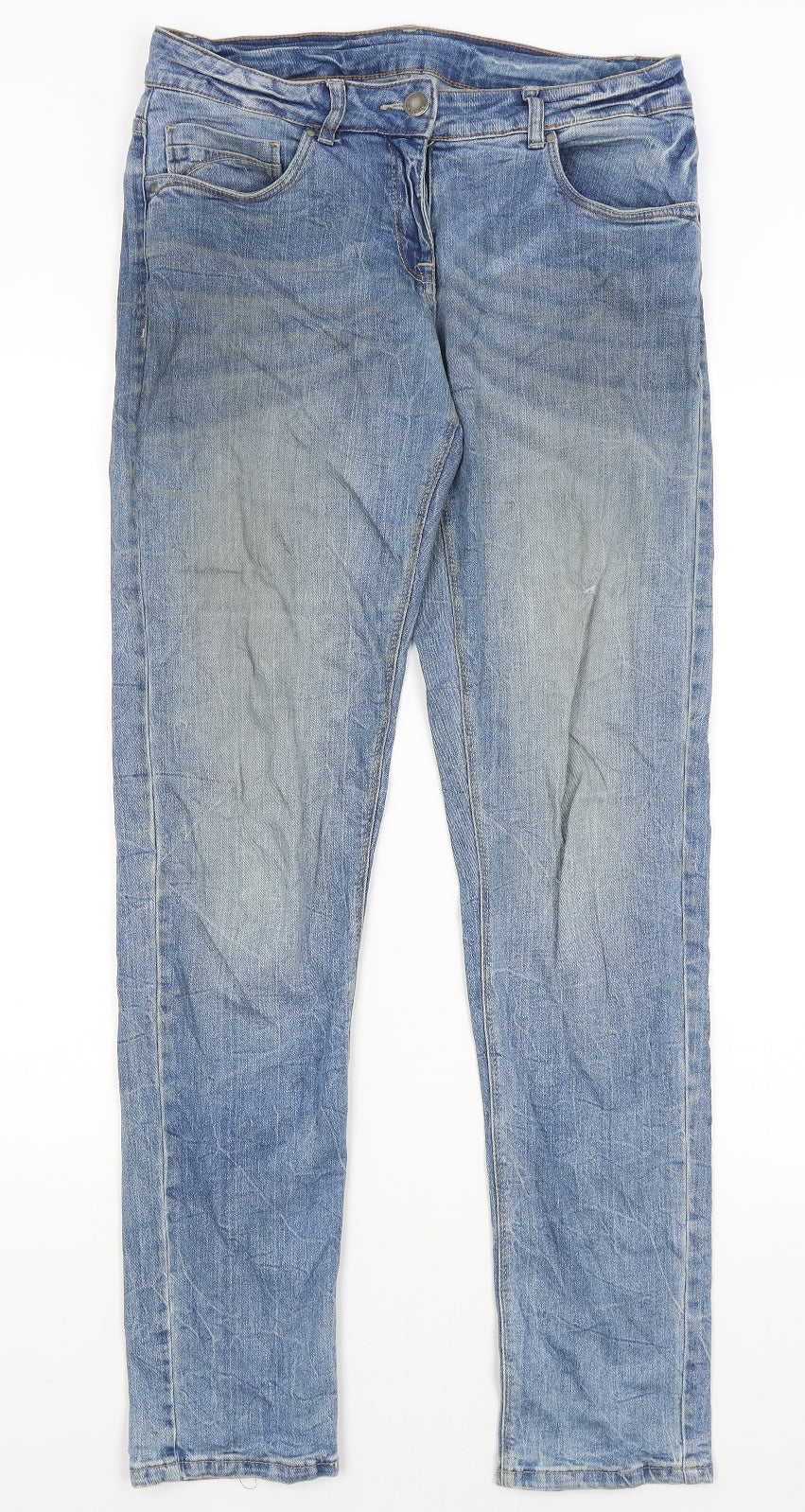 Preworn Womens Blue   Skinny Jeans Size 12 L30 in