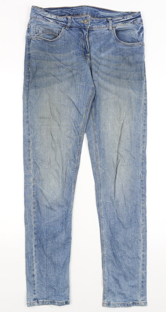 Preworn Womens Blue   Skinny Jeans Size 12 L30 in