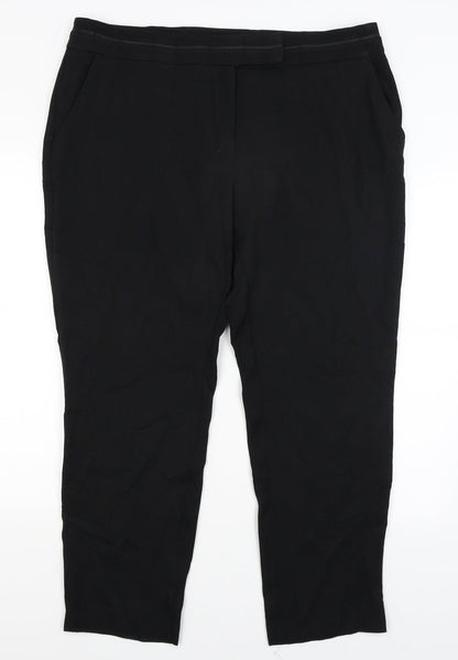 Very  Womens Black   Dress Pants Trousers Size 18 L28.5 in