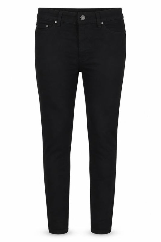 Front view of Denim Co women’s black skinny jeans, size UK 8, 29-inch leg