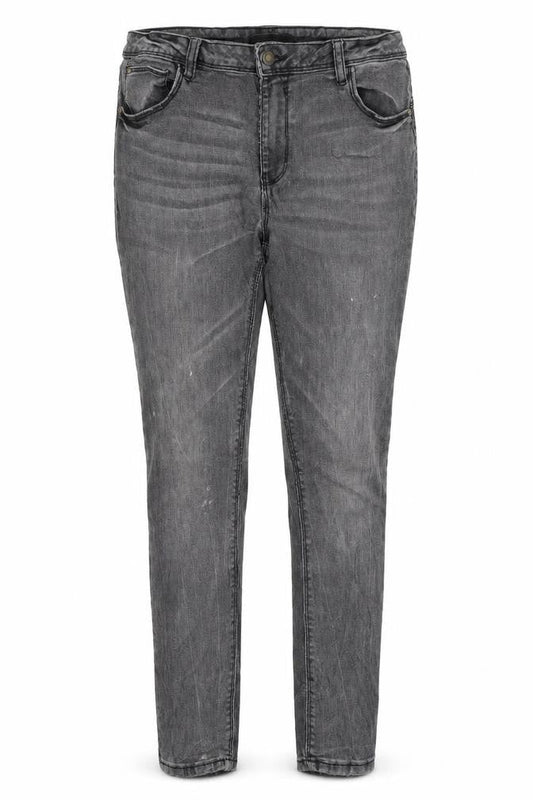 Front view of Denim Co women’s grey skinny jeans, size UK 14, 27-inch leg