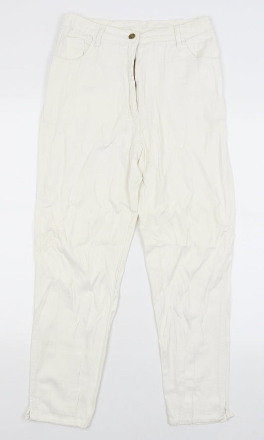 Preworn Womens White   Straight Jeans Size 12 L26 in