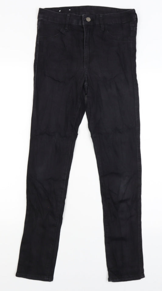 H&M Womens Black   Skinny Jeans Size 8 L28 in