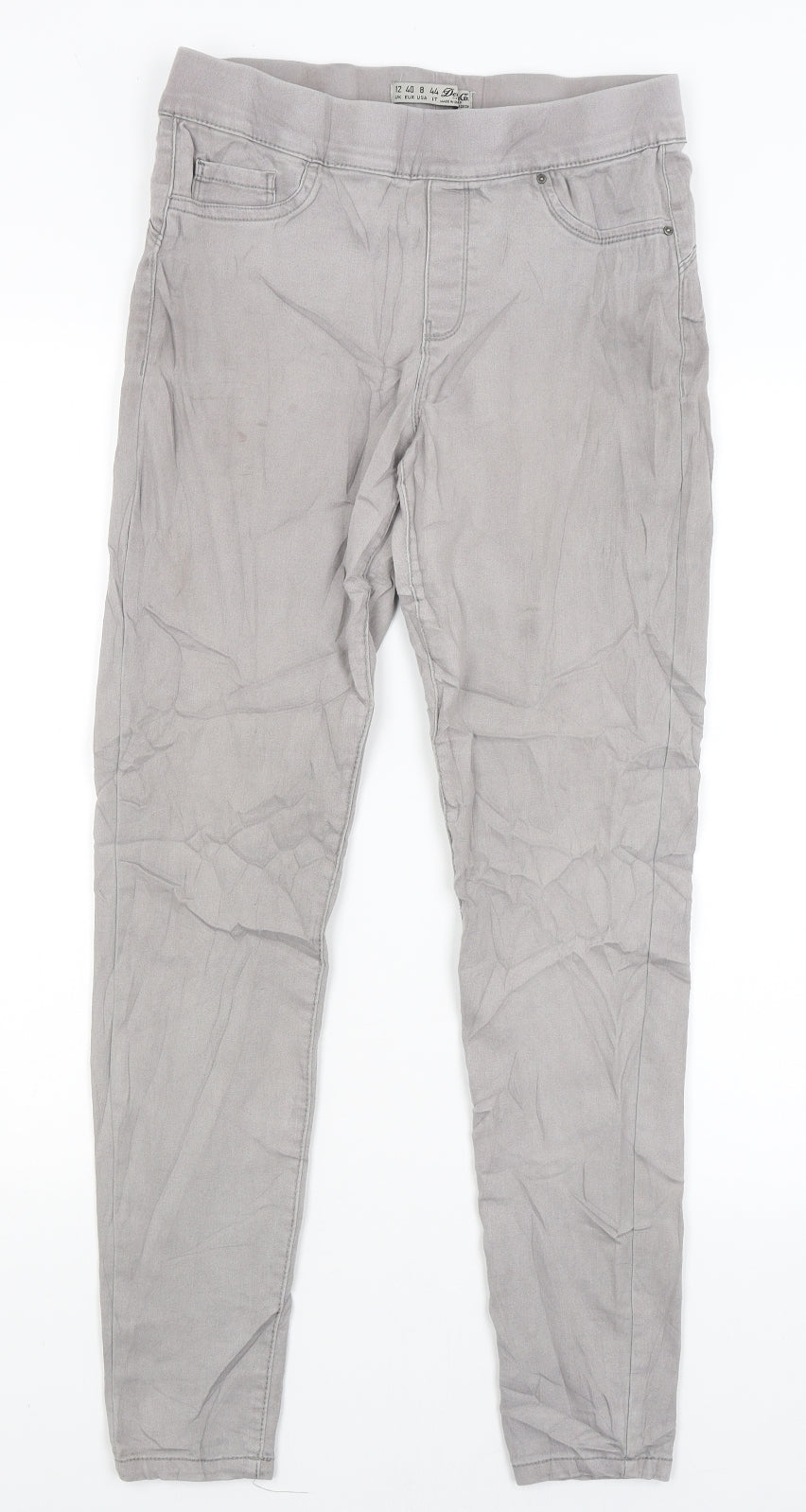 Denim Co Womens Grey   Jegging Jeans Size 12 L27.5 in