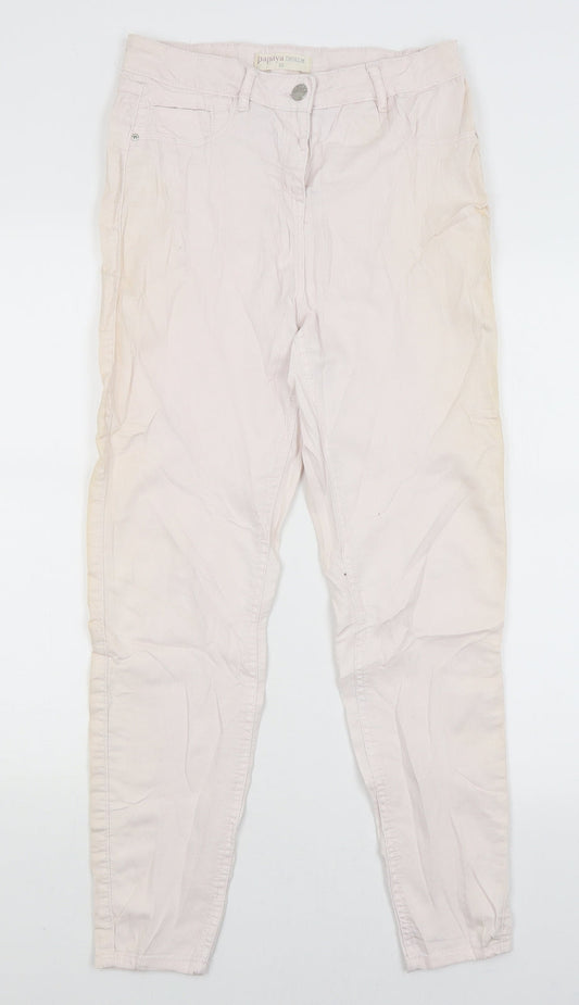 Papaya Womens Ivory   Skinny Jeans Size 10 L26 in