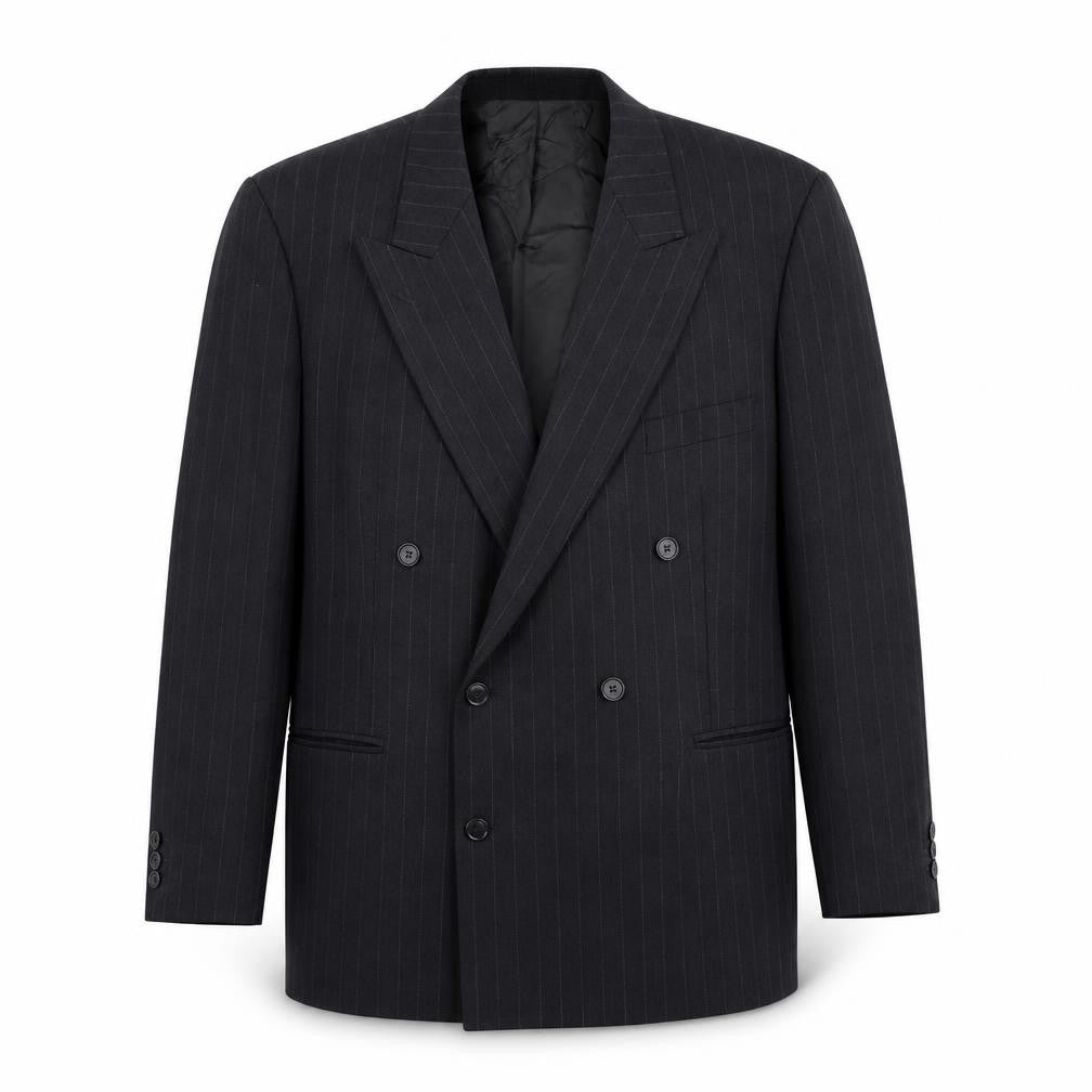 Marks & Spencer Mens Grey Striped  Jacket Suit Jacket Size 44