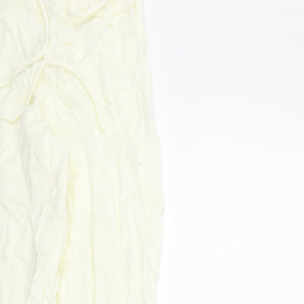 PRETTYLITTLETHING Womens Beige   Trousers  Size S L29 in - Elastic ankles
