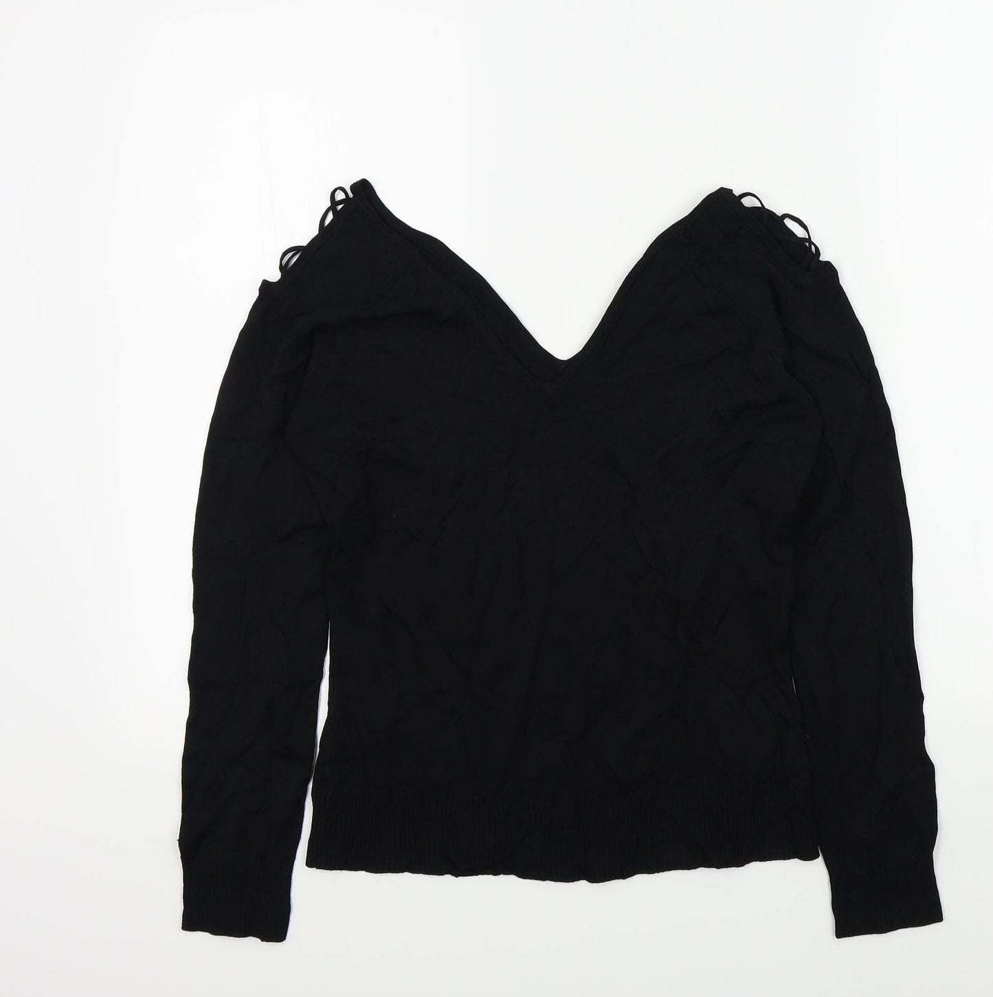 evie Womens Black   Pullover Jumper Size 14  - open shoulders