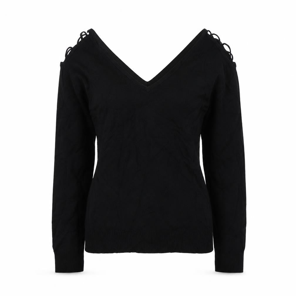 evie Womens Black   Pullover Jumper Size 14  - open shoulders