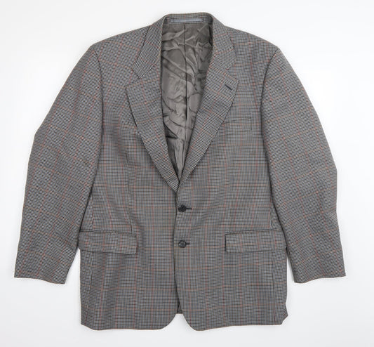 Brook Taverner Mens Green Houndstooth   Blazer Size 42