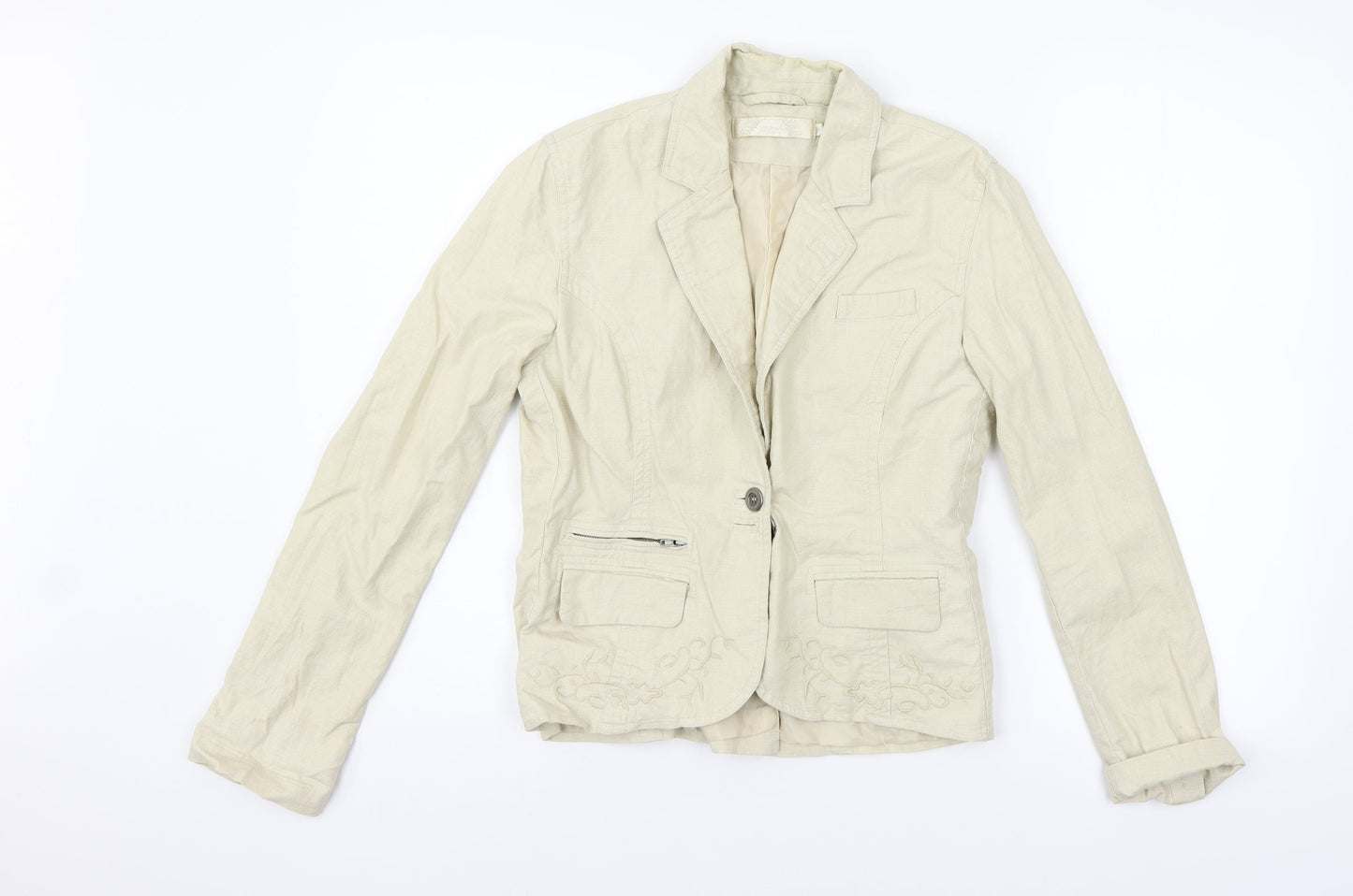 Lipo Lipo Womens Beige   Jacket Blazer Size 8