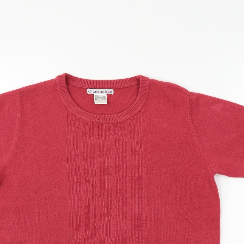 Charmance Womens Pink   Pullover Jumper Size 14