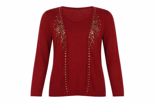 Bonmarché Womens Red Pullover Jumper Size L