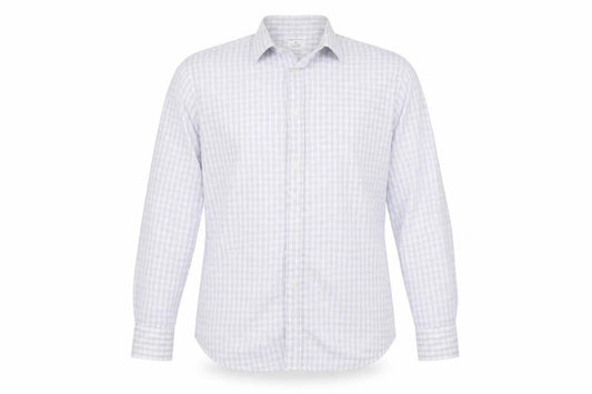 llyod attree & smith Mens Silver Check   Button-Up Size 16  - washable mark